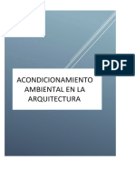 Acondicionamiento Ambiental en La Arquitectura Monografia Word