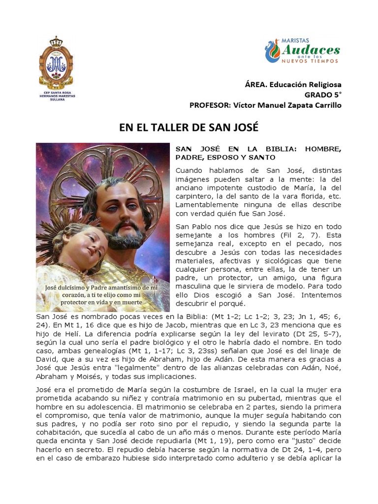 En El Taller de San José | PDF | San José | María, madre de Jesús