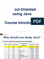 Object-Oriented Using Java Course Introduction