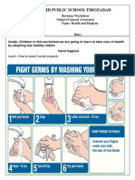 Delhi Public School Firozabad: Revision Worksheet Subject-General Awareness Topic-Health and Hygiene
