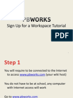 Sign Up For A Workspace Tutorial (PBWORKS)