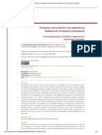 Proyectos Comunitarios - Una Experiencia Didáctica en Formación Comunitaria635sdsdsd41654df