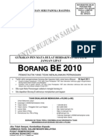 Borang BE 2010 1