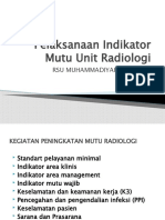 Pelaksanaan Indikator Mutu Unit Radiologi