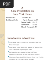 A Case Presentation On New York Times