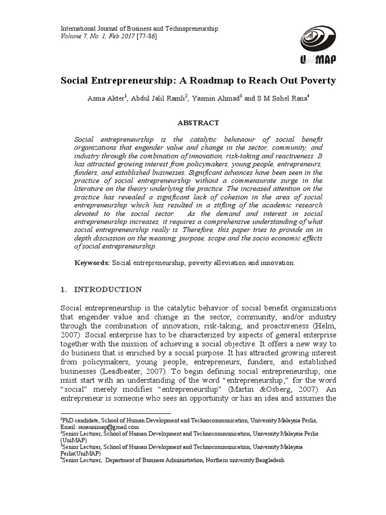 Social Entrepreneurship Pdf Social Entrepreneurship Entrepreneurship