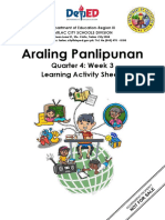 Araling Panlipunan: Quarter 4: Week 3 Learning Activity Sheets