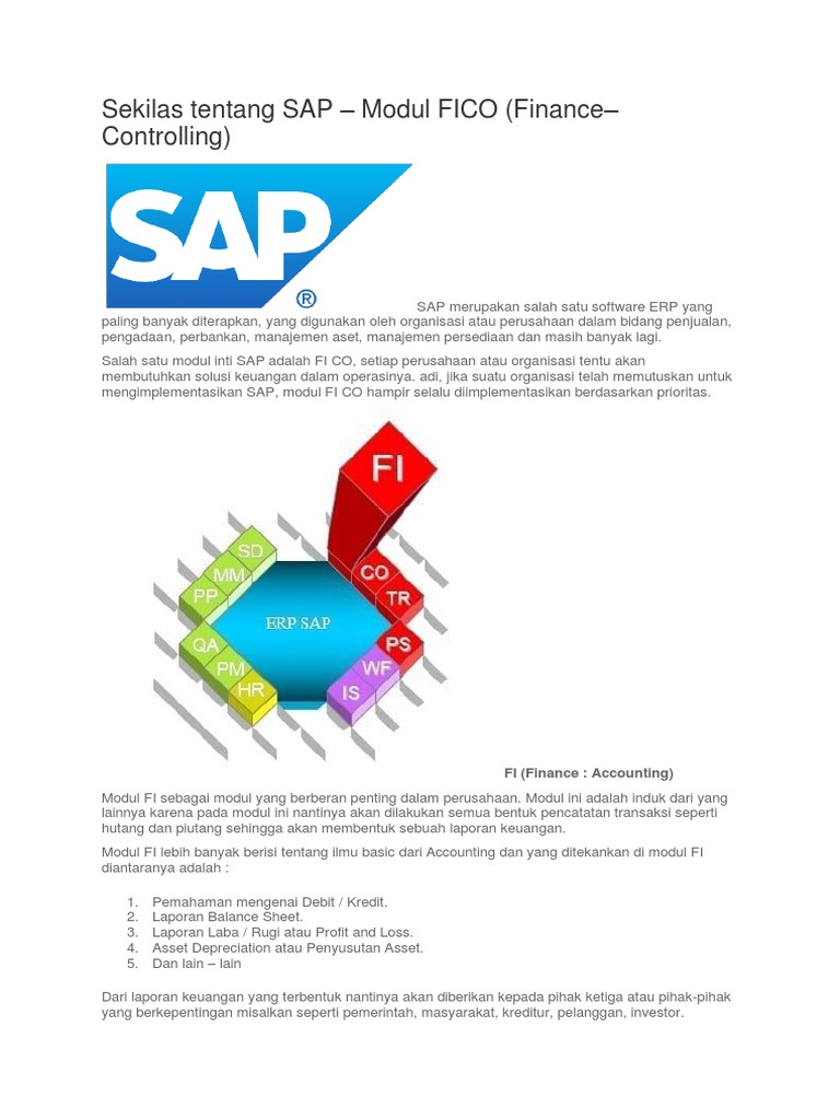 Modul FI CO dalam SAP: Keuangan dan Kontrol | PDF
