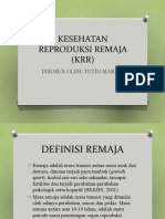 Kesehatan Reproduksi Remaja (KRR)