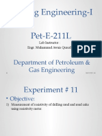 Lab 11-Measurement of Resistivity of Drilling Mud and Mud Cake Using Resistivity Meter.