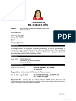 Ma. Teresa H. Diño: Curriculum Vitae