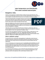 Water Usage. How Elevated Water Temperature Can Dramatically Reduce The Need For Water Assisted External Plan. Bangalore, India