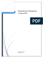 Human Resource Management: Assignment#03