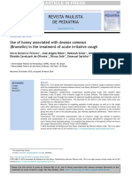 Revista Paulista DE Pediatria: Use of Honey Associated With (Bromelin) in The Treatment of Acute Irritative Cough