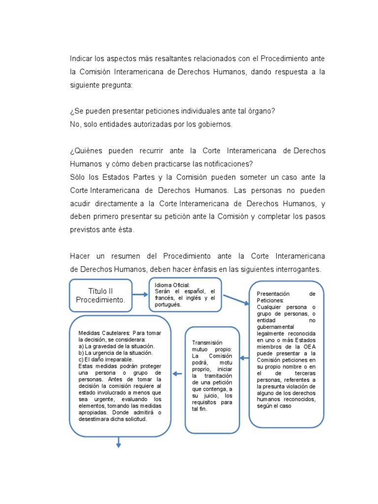Procedimiento Ante La Comisión Interamericana de Derechos Humanos | PDF ...