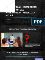 Ketrampilan Memberikan Penguatan Dan Ketrampilan Mengelola Kelas