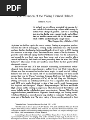 Frank, Invention of Horned Helmet