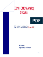 EE610: CMOS Analog EE610: CMOS Analog Circuits: L2: MOS Models-2