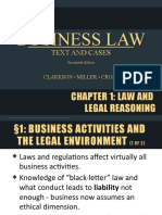 Clarkson14e - PPT - ch01 U1 LEGAL ENV OF BUS. Law Legal Reasoning