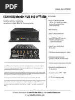 4CH HDD Mobile NVR JH4-HYBRID Spec Sheet