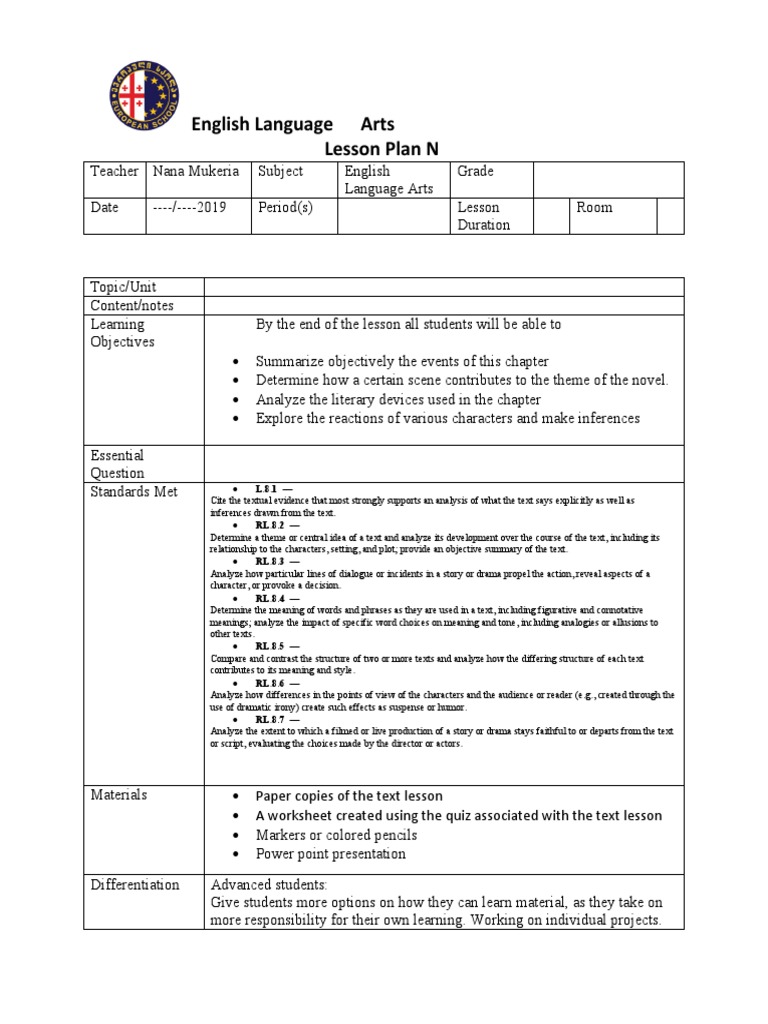 english-language-arts-lesson-plan-n-pdf-narration-learning