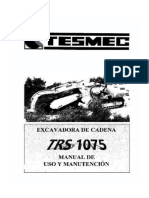 Manual Zanjadora Tesmec TRS 1075