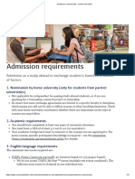 Admission Requirements - Leiden University
