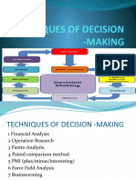 Techniques of Decision - Making