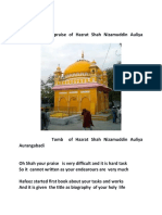 In The Praise of Hazrat Shah Nizamuddin Auliya Aurangabdi