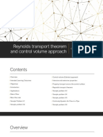 Topic 6 Reynolds Transport Theorem, Control Volume Approach