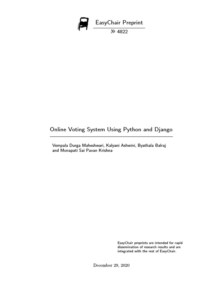 Online Voting System with Django | PDF | Computer Architecture | System ...