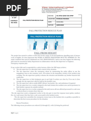 Fall Protection Rescue Plan