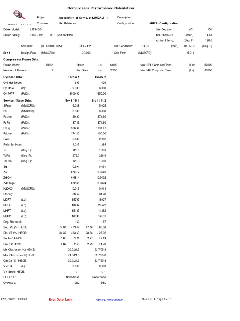 Compressor Performance for PS 139Q | PDF | Engine Technology | Internal ...