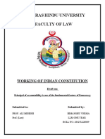Banaras Hindu University Faculty of Law: Working of Indian Constitution