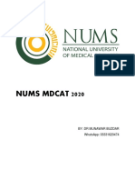 NUMS 2020 BY DR MUNAWAR BUZDAR