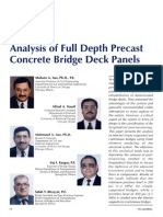 Analysis of Full Depth Precast Concrete Bridge Deck Panels