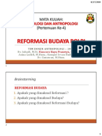 REFORMASI BUDAYA