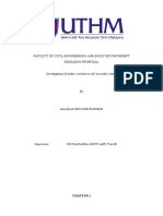 Faculty of Civil Engineering and Built Environment Research Proposal
