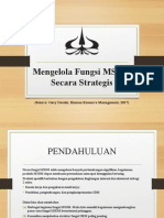 MENGOPTIMALKAN FUNGSI MSDM