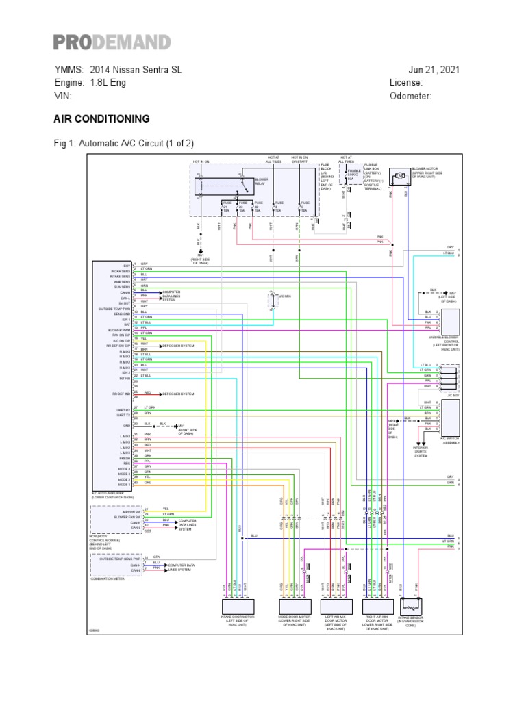 2014 Nissan Sentra A/C System Diagrams | PDF | Fuse (Electrical ...