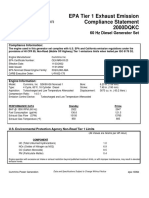 EPA Tier 1 Exhaust Emission Compliance Statement 2000DQKC: 60 HZ Diesel Generator Set