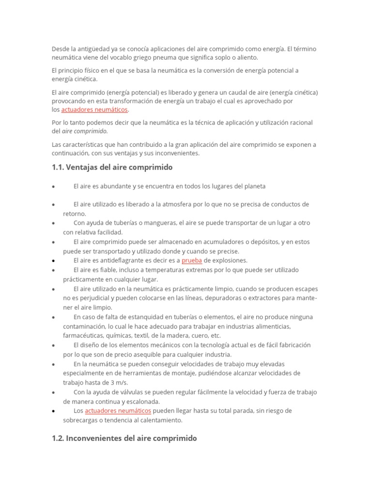 Ventajas y Desventajas de La Neumatica PDF Neumática Solenoide