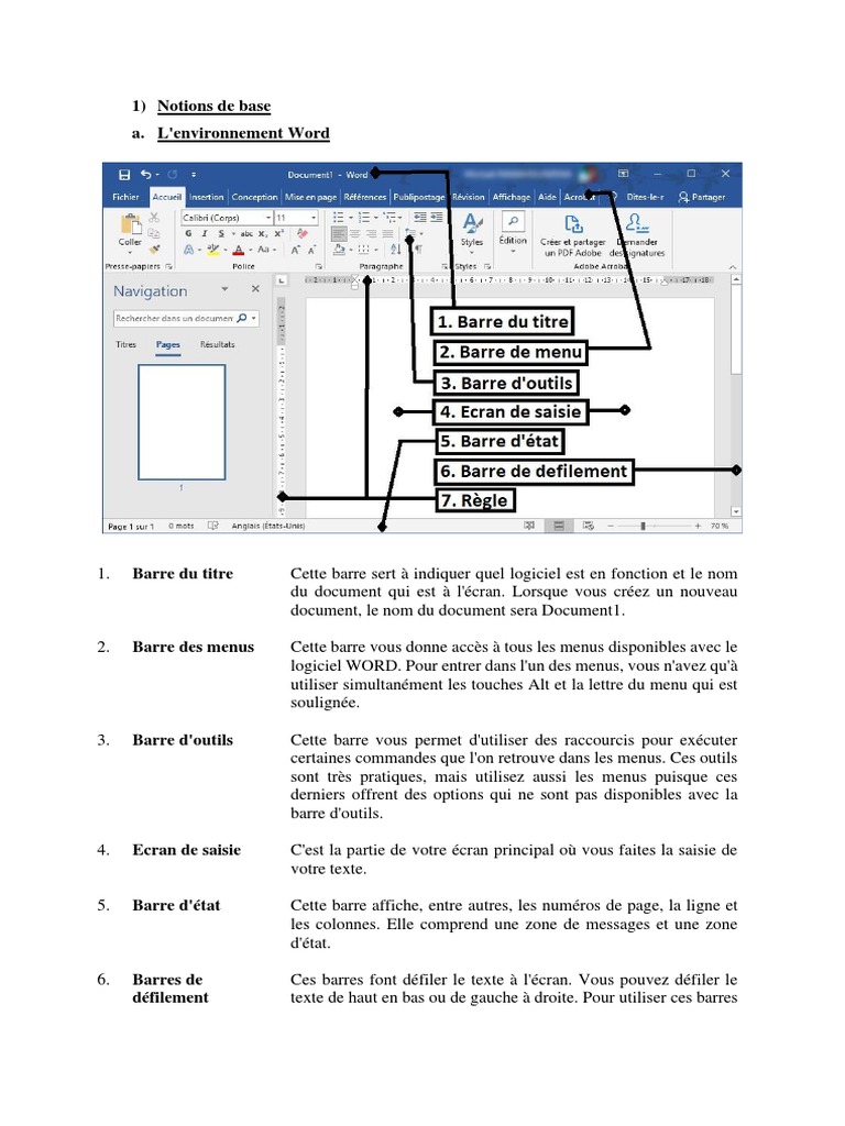 Word Partie 1 | PDF | Microsoft Word | Curseur (interface)