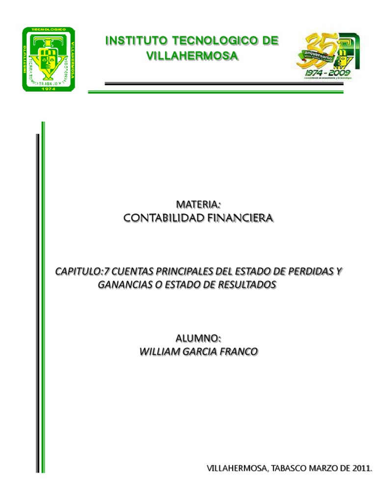 Cuentas del Estado de Resultados | PDF | Finanzas y dinero