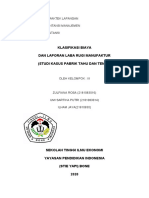 Klasifikasi Biaya dan Laporan Laba Rugi Pabrik Tahu dan Tempe