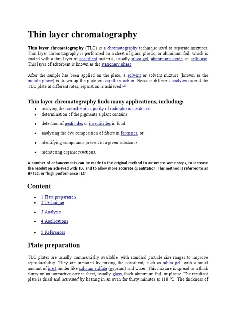 Thin Layer Chromatography | Download Free PDF | Thin Layer ...