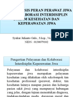 Menganalisis Peran Perawat Jiwa Dan Kolaborasi Interdisiplin Dalam