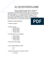 Smoking Questionnaire