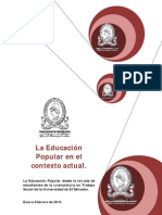 Educacion Popular en El Contexto Actual. Estudiantes de Trabajo Social