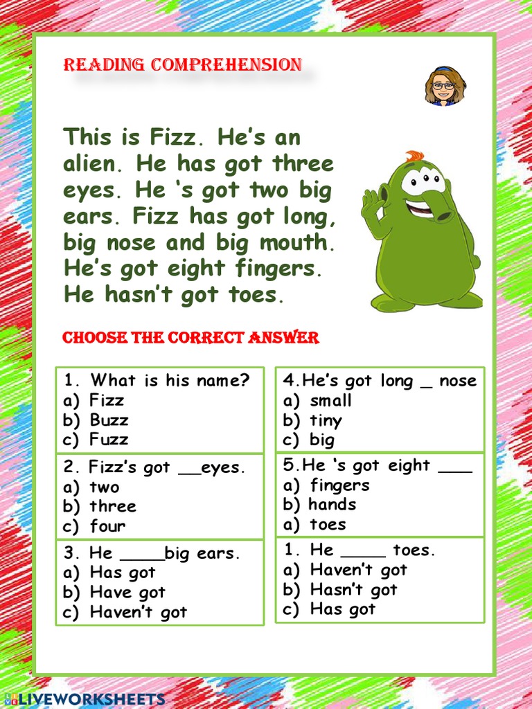Fizz: Reading Comprehension Exercise | PDF | Language Arts & Discipline